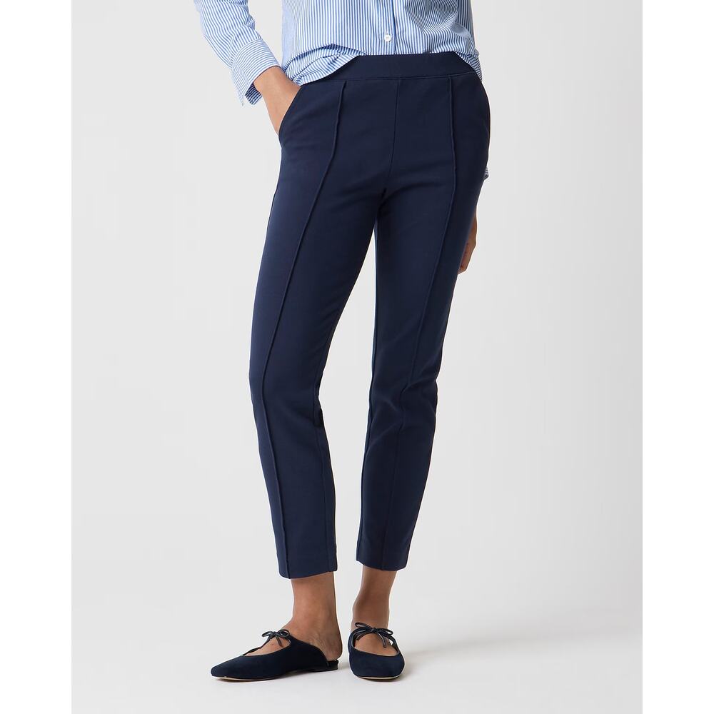 J.Crew Factory Pintuck Sweatpant Slim Fit Stretch Pockets Navy Blue Size Small